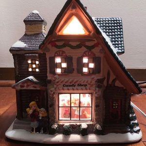 Christmas Village Candy Shop Home Decor